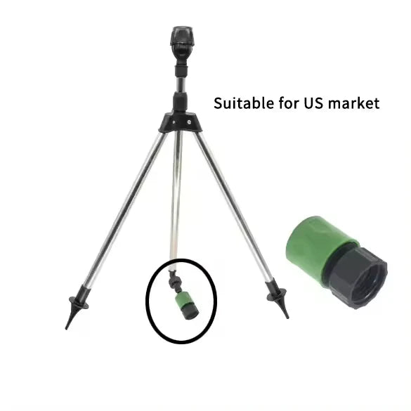 (🎁2024 New Year Hot Sale🎁)Rotating Tripod Sprinkler.Mag nozzle + stainless steel bracket + internal thread joint