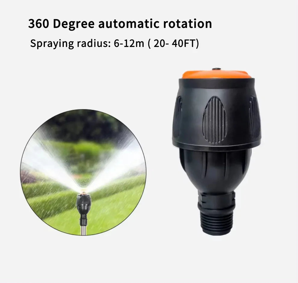 (🎁2024 New Year Hot Sale🎁)Rotating Tripod Sprinkler.Mag nozzle + stainless steel bracket + internal thread joint