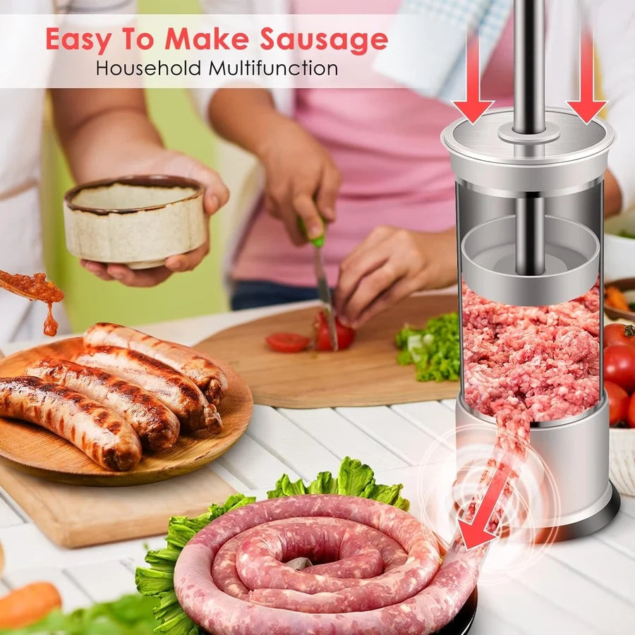 Home-use Sausage Stuffer with 4 Different Sizes Stuffing Tubes