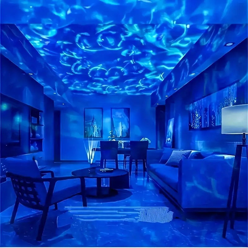 2 in 1 romantic Ocean Wave Projector with 14 Light Effects for Bedroom, Game Rooms, Home Theater, Birthday, Party